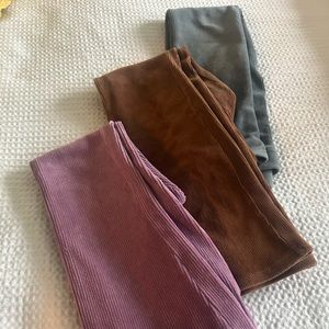 3 pairs of lightly worn girls corduroy Gap pants size 8.